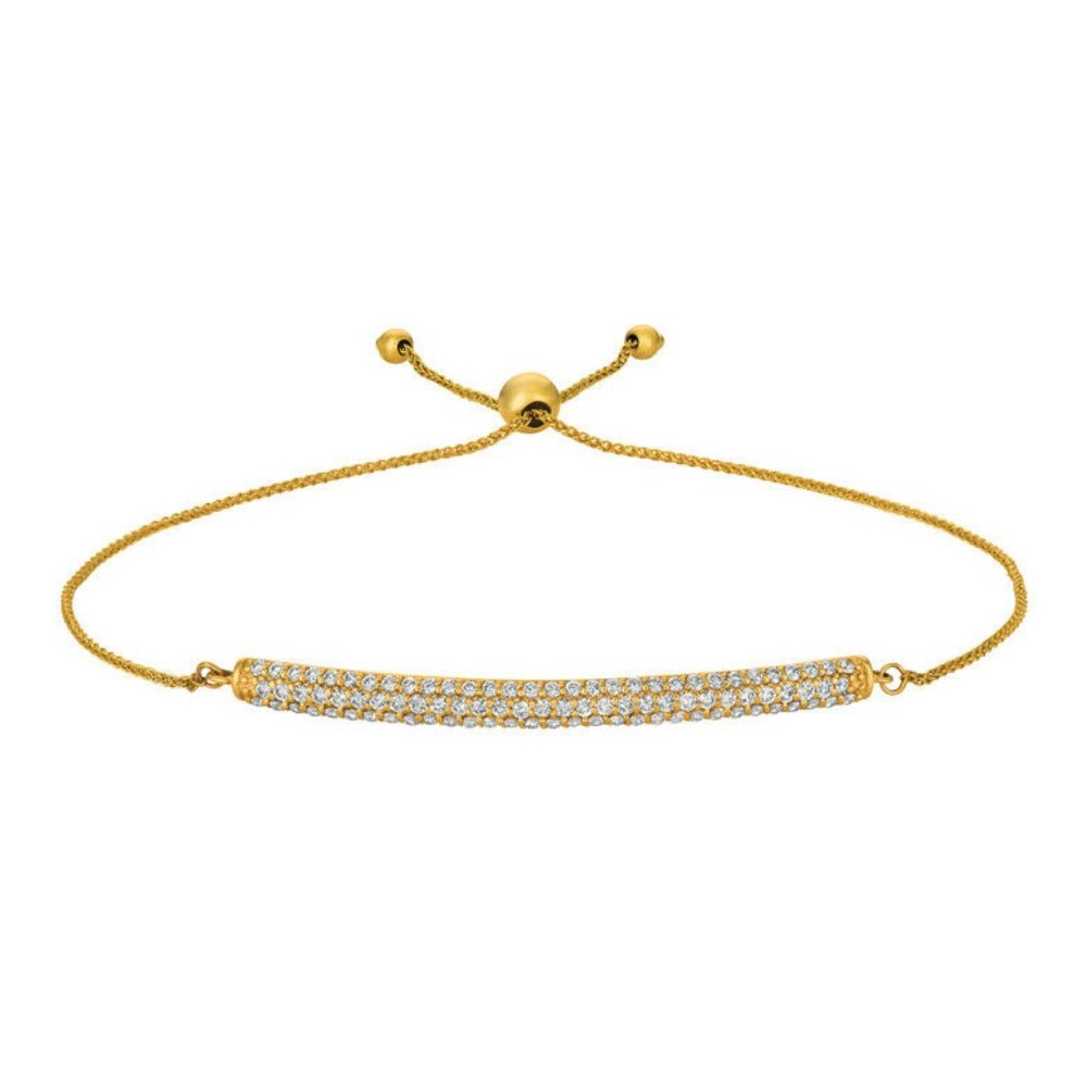 1.00 Carat Natural Diamond Bolo Bar Bracelet